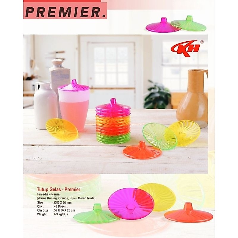 Tutup Gelas Premier (KH) isi 12 pcs
