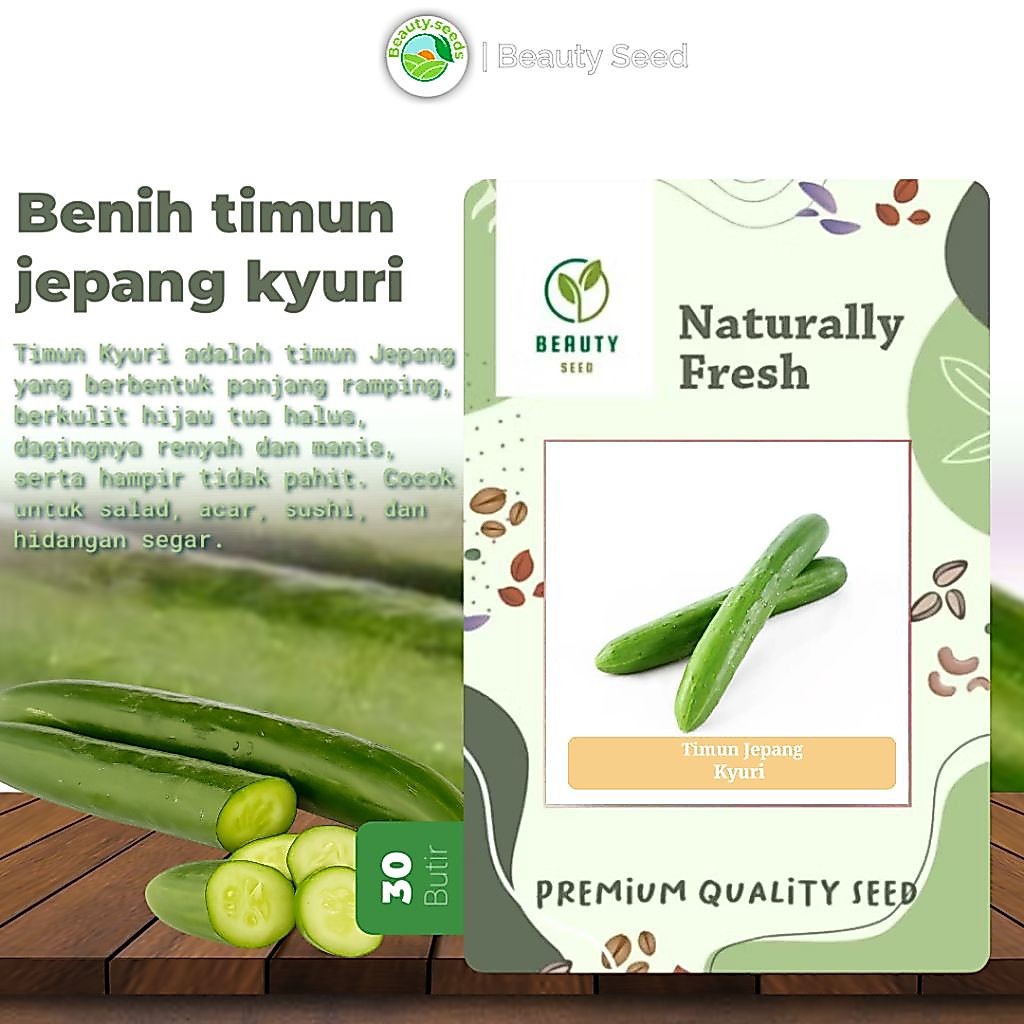 30 Benih Biji Timun Jepang - Bibit Timun Kyuri Kemasan Lokal