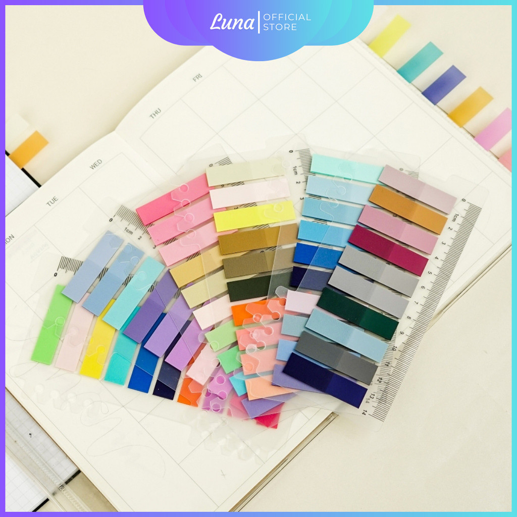 Memo & Stick Notes Fancy Pastel & Vintage Colours Notes Kertas Tempel Pembatas Buku Gradasi