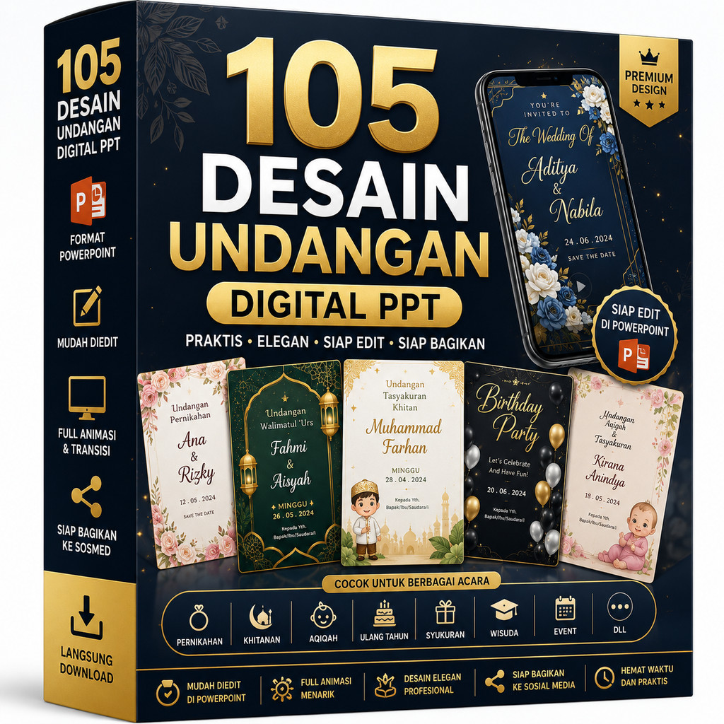 105 DESAIN UNDANGAN DIGITAL PPT