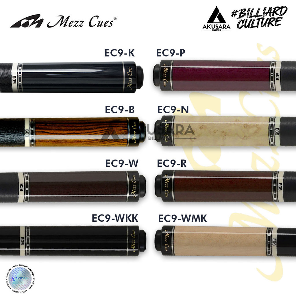 Stik Play Set Mezz EC-9 Series Cue Billiard Exotic Wood Ivory Juma Inlay
