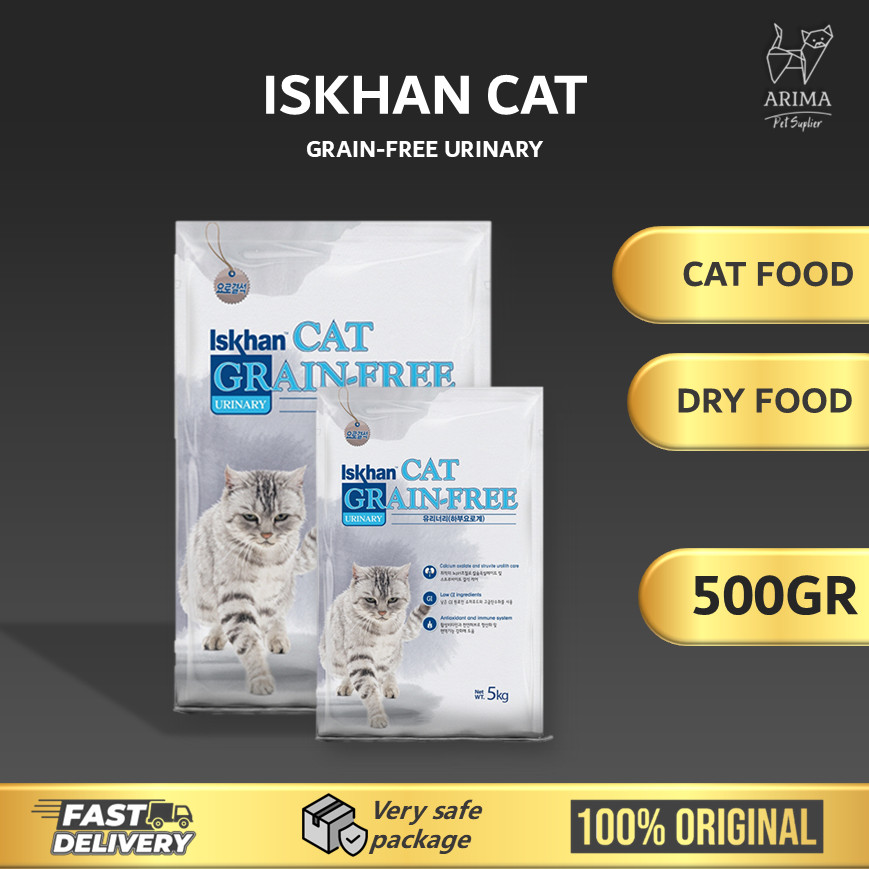 ORIGINAL CAT FOOD | Iskhan Cat Grain-Free Urinary Care 500GR Kemasan Repack