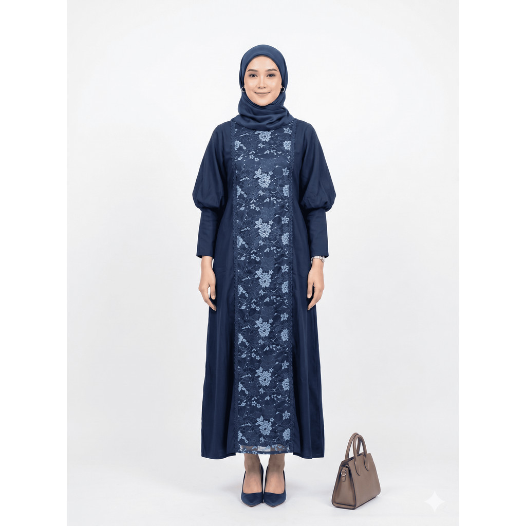 Eprise Gamis Lengan Panjang, Maxi NAVY SS808C | Dress Wanita