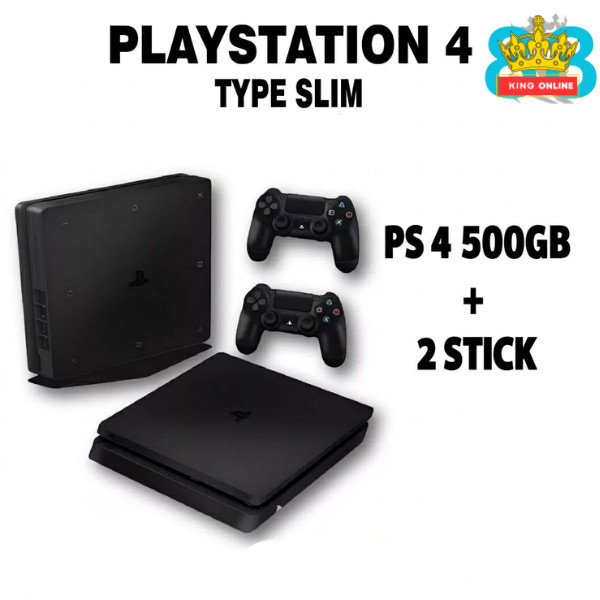 Sony PS4 Slim 500GB Original Playstation 4 Slim Console Fullset PS4 Game Console