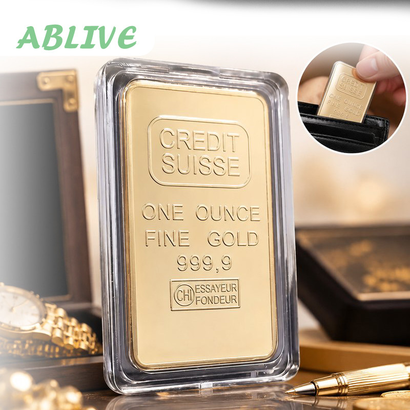 Souvenir Emas Replika Batangan 100gr Gold Bar Credit Suisse Logam Mulia