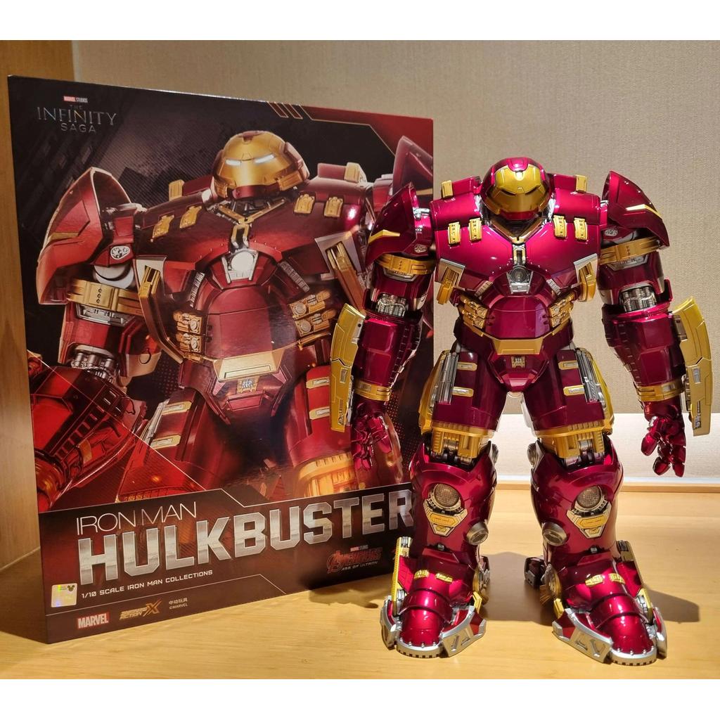 ZD Toys  Avengers Iron Man MK44 Hulkbuster Action Figure LED 1/10 36cm Tony Stark  Anniversary Memor