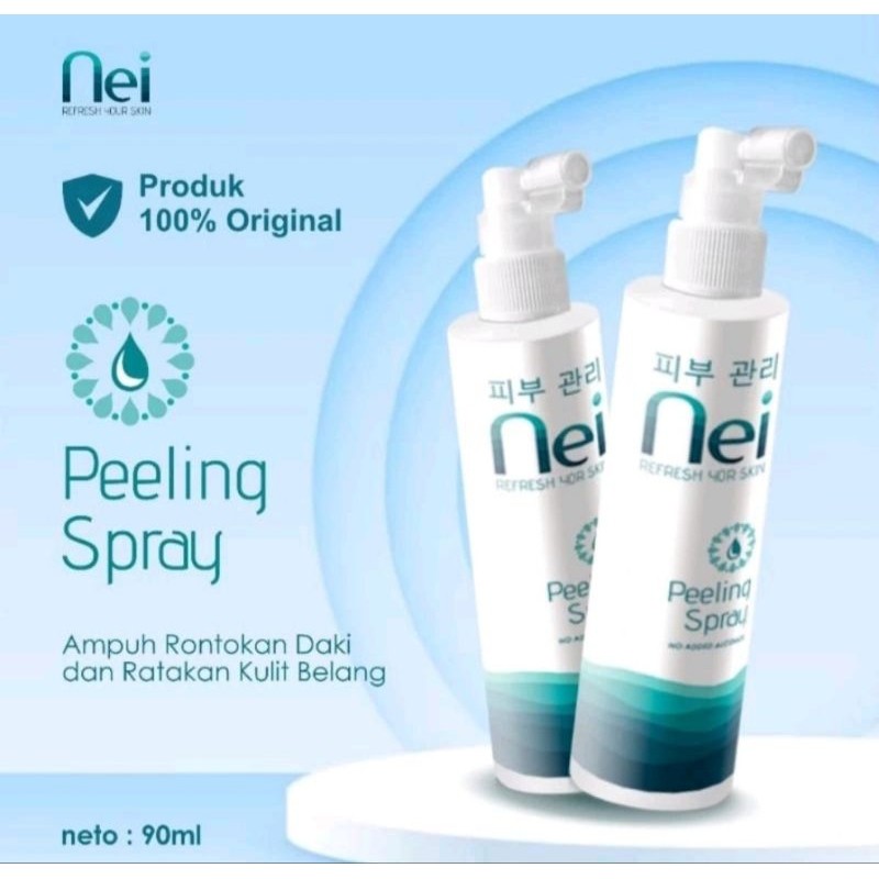 ( Terlaris) Nei Peeling Spray Penghilang Daki Membandel Di Tubuh - Peeling Spray Perontok Pembersih 