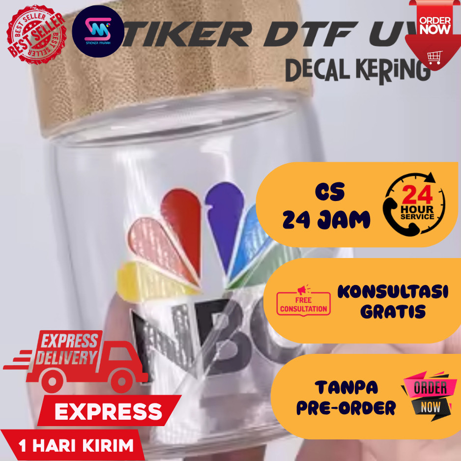 Stiker Murah Bandung Cetak Print Cutting Sticker UV DTF Custom