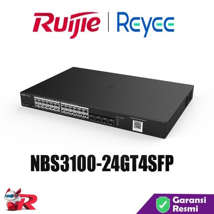 Ruijie RG-NBS3100-24GT4SFP Switch Hub Managed 24 Port Gigabit Uplink 4 Slot Sfp M