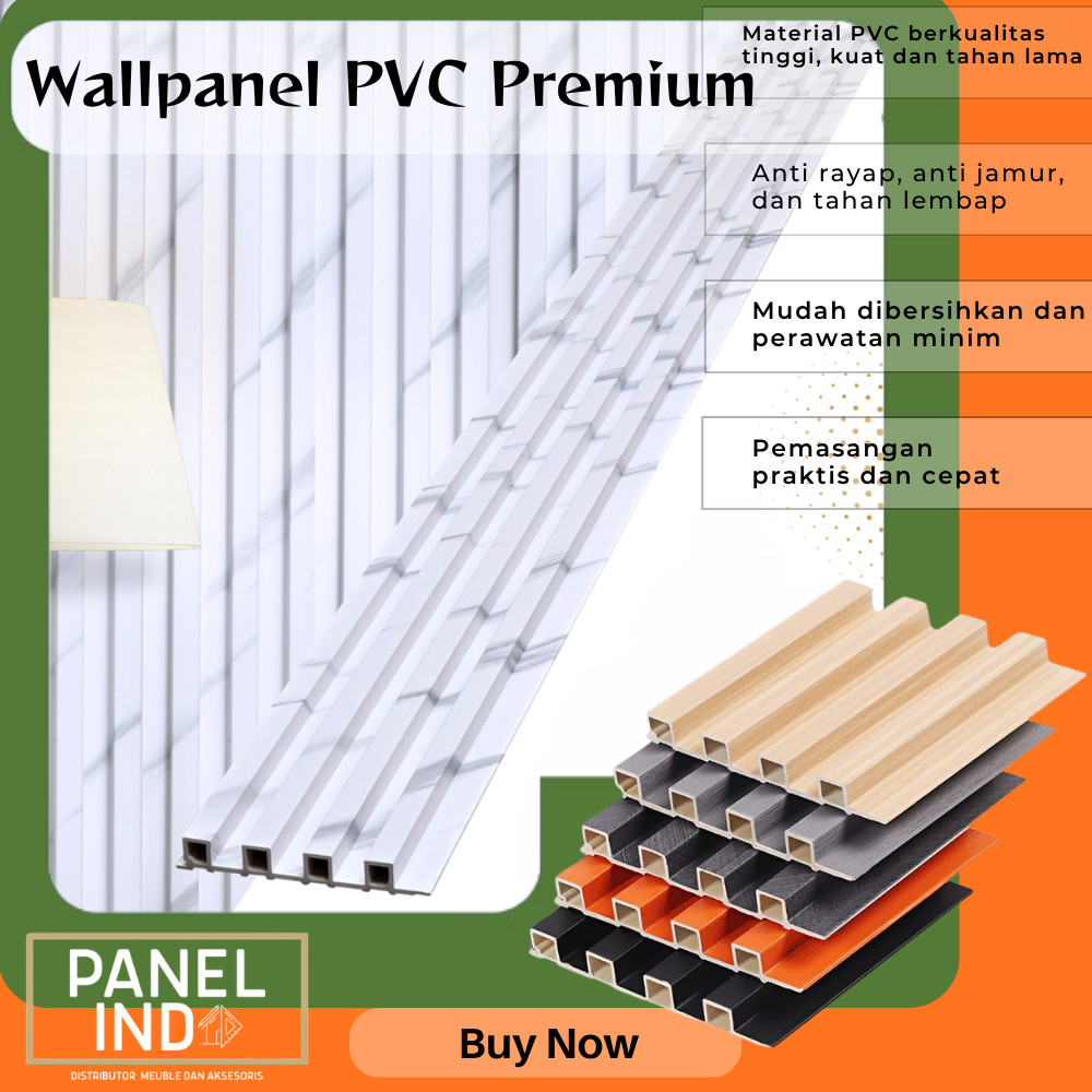 Panel Indo   WallPanel PVC (INSTANT BANDUNG) Ukuran 1,5 Meter Dan 3 Meter / WPC Murah Berkualitas Ba