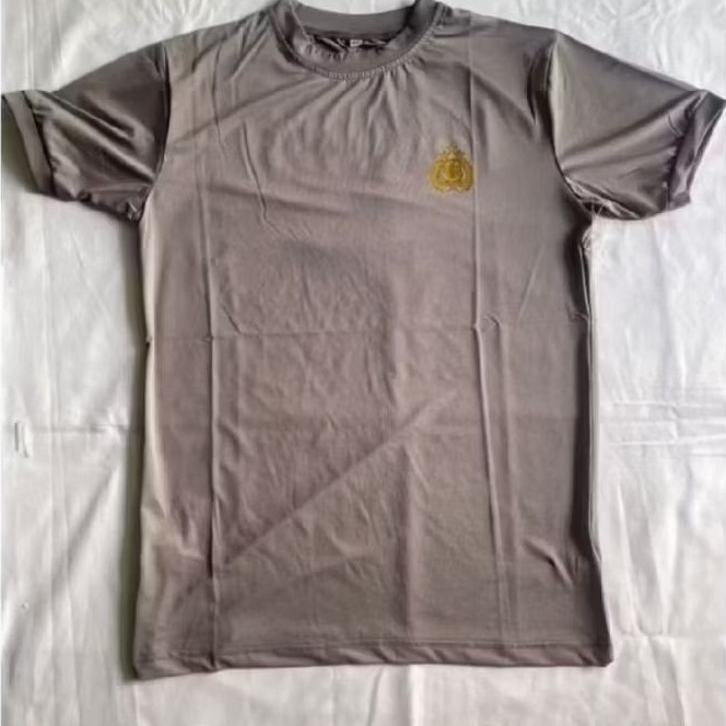 Kaos coklat polisi bahan jersey / dalaman PDL polri asli jatah ORIGINAL
