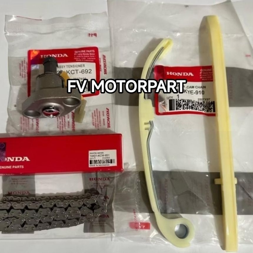 Paket Tensioner Rantai Keteng + Tonjokan Keteng + Karet Lidah Honda Megapro New Verza