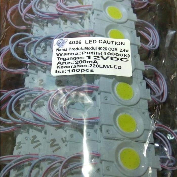 Lampu Led Modul Cob Bulat 4026 12V 2.4W Module 12 Volt 2.4 Watt Putih Tbk