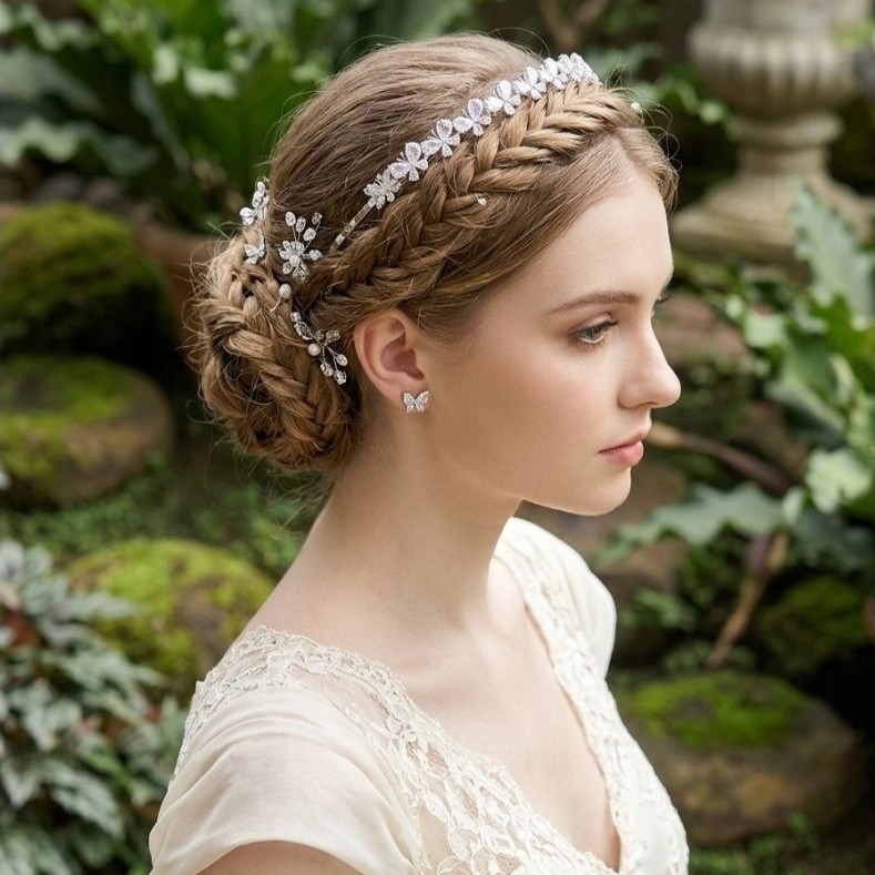 HAIRPIECE HAIRBAND TIARA ZIRCON ASLI BUTTERFLY