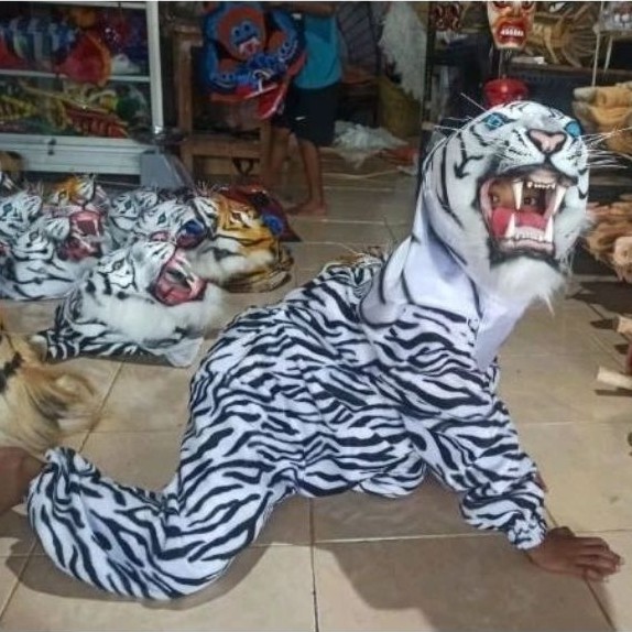 Kostum Macan Baju Macan Baju Jaranan Kaos Barongan Full atas sampai bawah