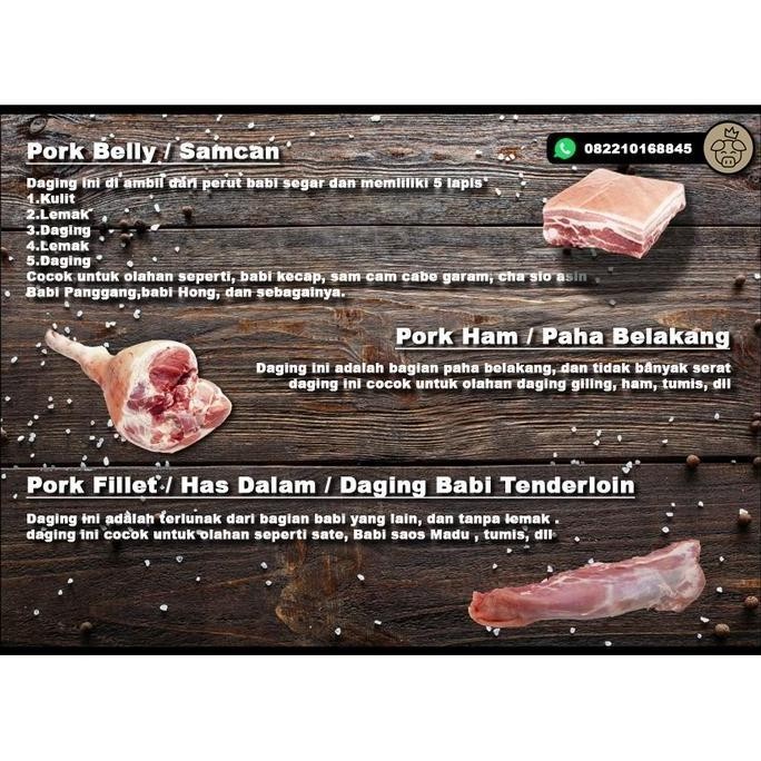 Daging Babi Samcan / Pork Belly ( 1 KG )
