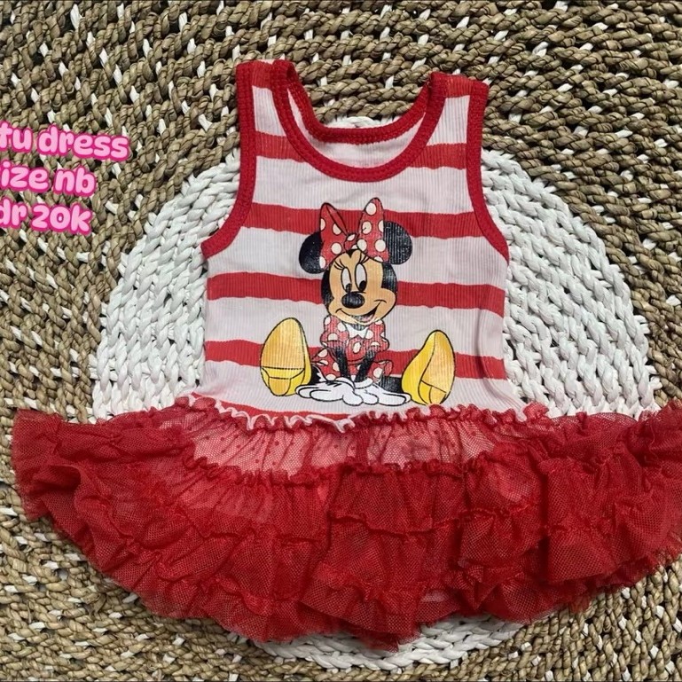 dress tutu anak bayi newborn preloved minnie