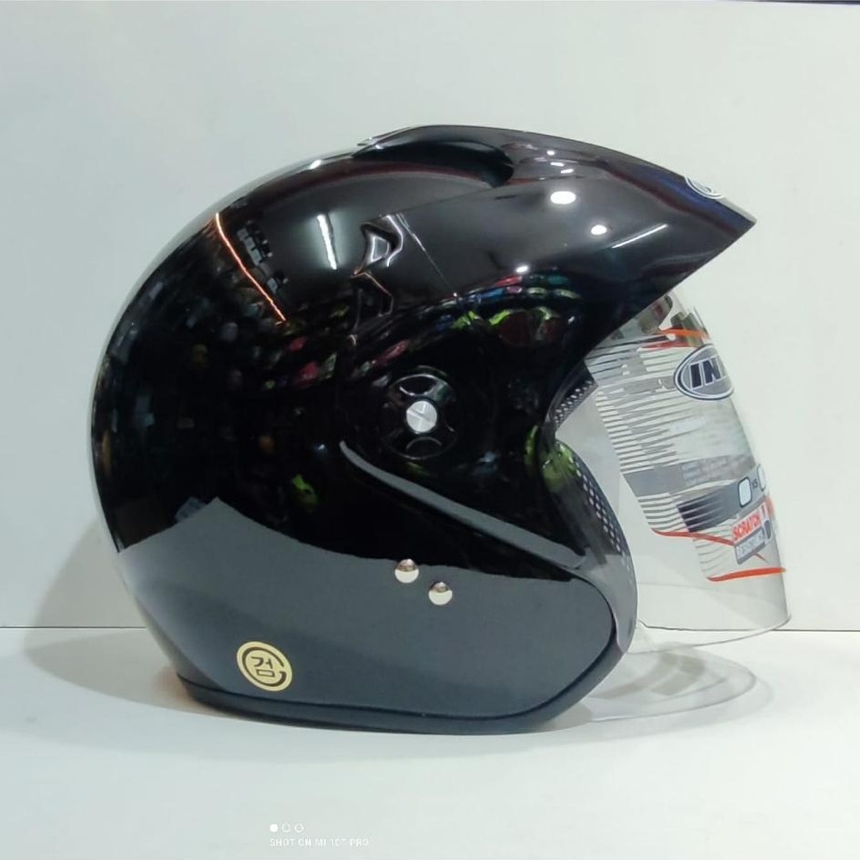 HELM INK CX390 SOLID BLACK || INK BATMAN || INK MALANG