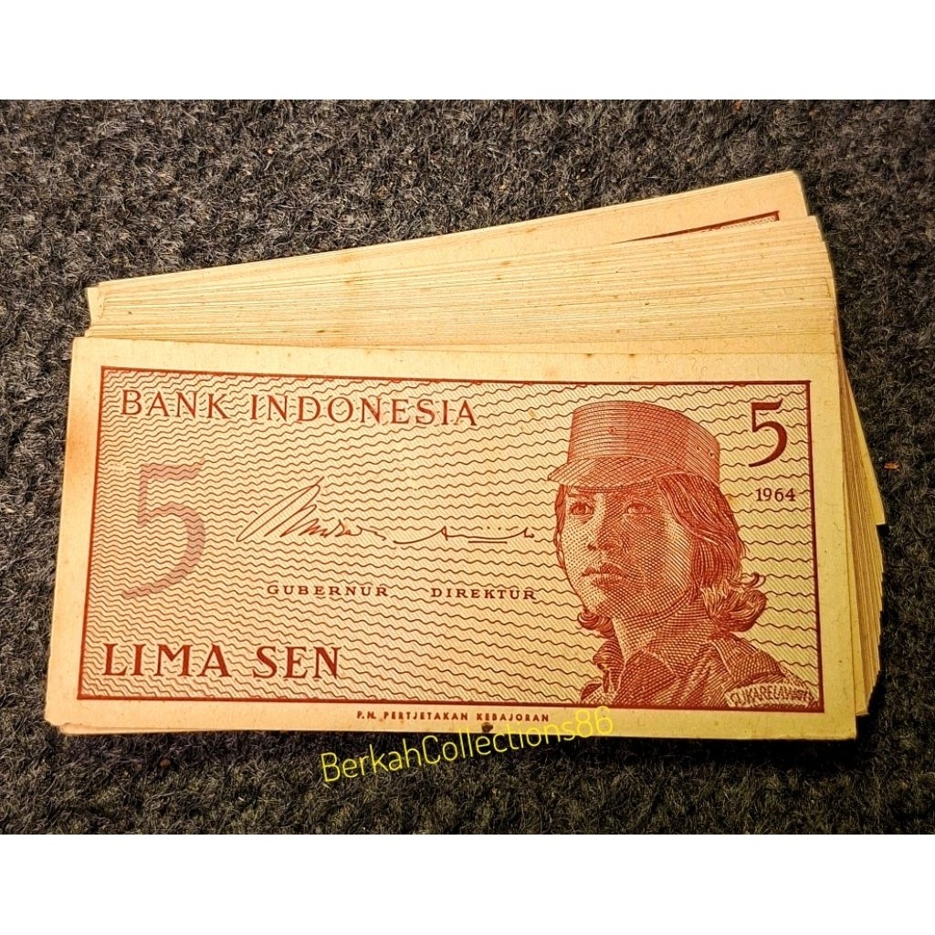 koleksi 5 sen dwi kora seri sukarelwan tahun 1964