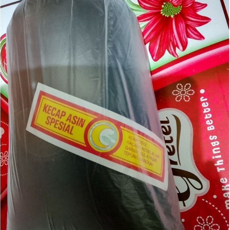 kecap asin cap bulan atom spesial khas  pengiriman expedisi melalui botol