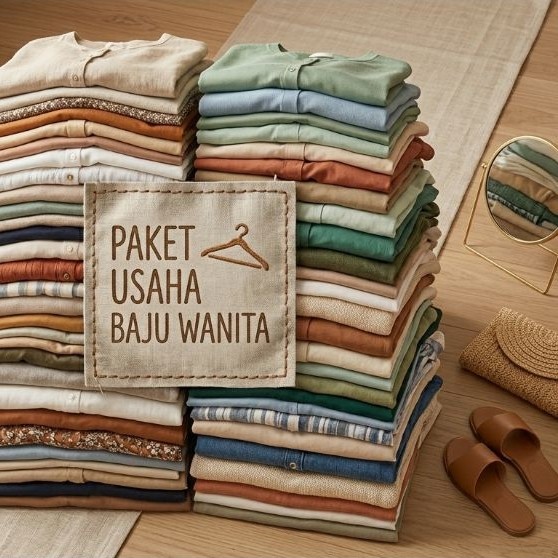 Paket Usaha Baju Wanita 1 ball 10 pcs