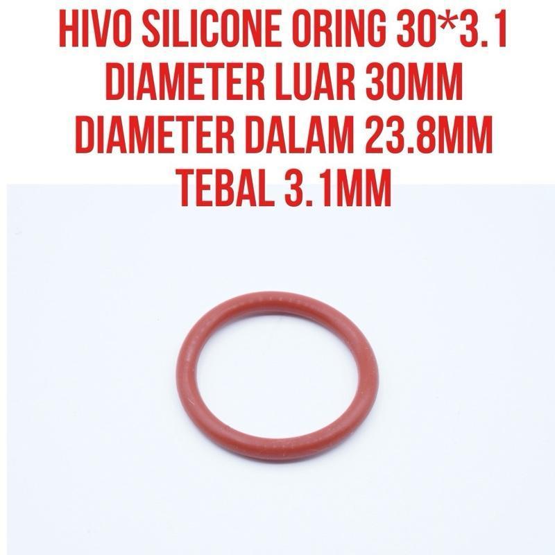 Oring 3.1x23.8 3.1mm x 23.8 mm Seal Sil Silikon Tebal 1mm Diameter Dalam 23.8mm Tahan Panas | Hivo H