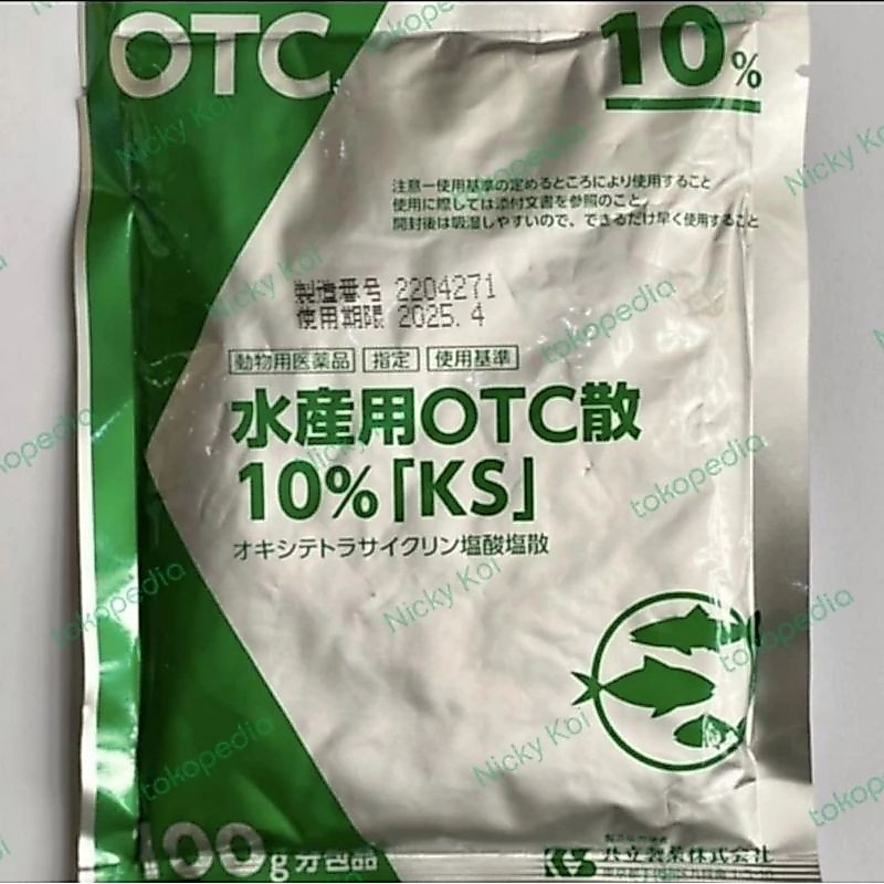 Obat Karantina Ikan OTC 10% Oxytetracycline Original Jepang untuk Pengobatan Antibiotik