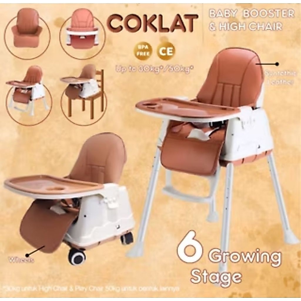 PRELOVED | V-BABY CARE My Chair (Baby Booster & High Chair) : 6 Growing Stages/VBABY-G01