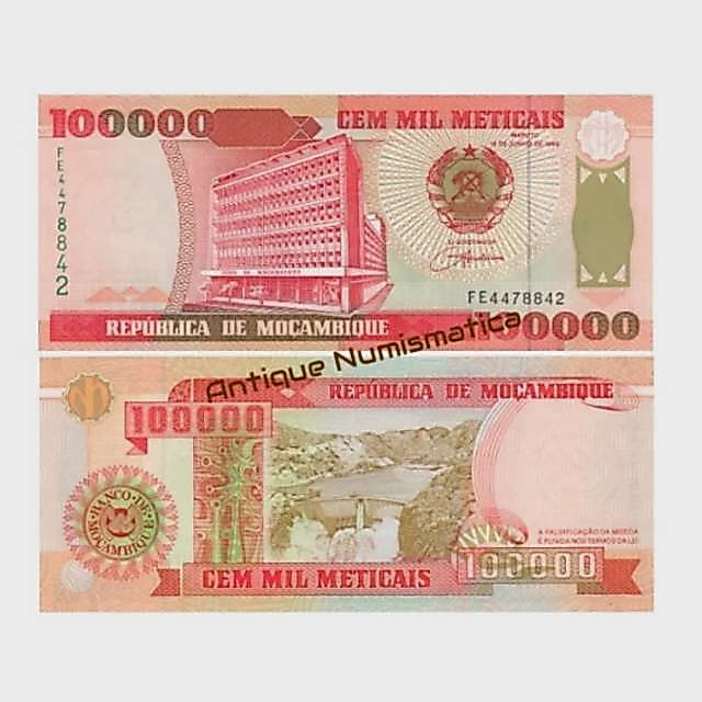 UANG MOZAMBIQUE 10000 METICAIS 1993
