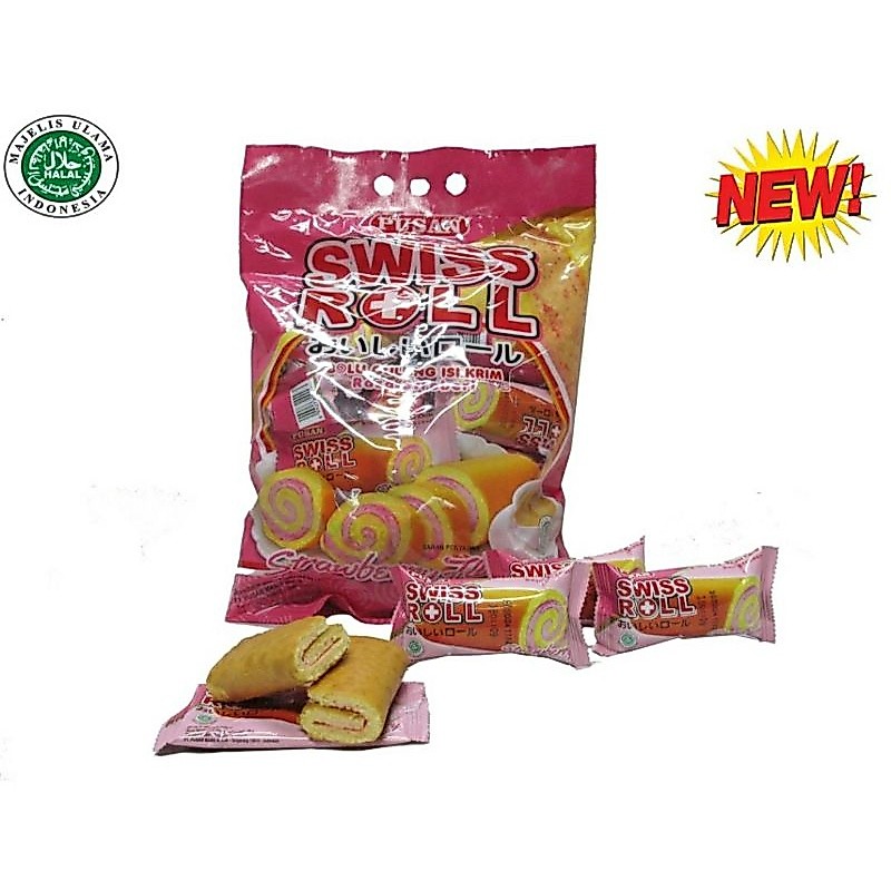 PUSAN SWISS ROLL BOLU GULUNG ISI KRIM ISI 20x20gr