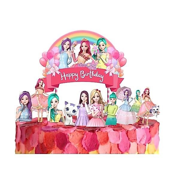 Topper Cake Secret Jouju/ rahasia jouju, Hiasan kue Happy birthday