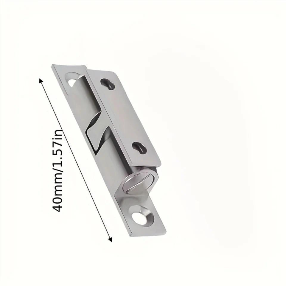 4Pcs 40mm Furniture Door Ball Latch Brass Double Roller Spring Ball Catch Latches Cabinet Closet Doo