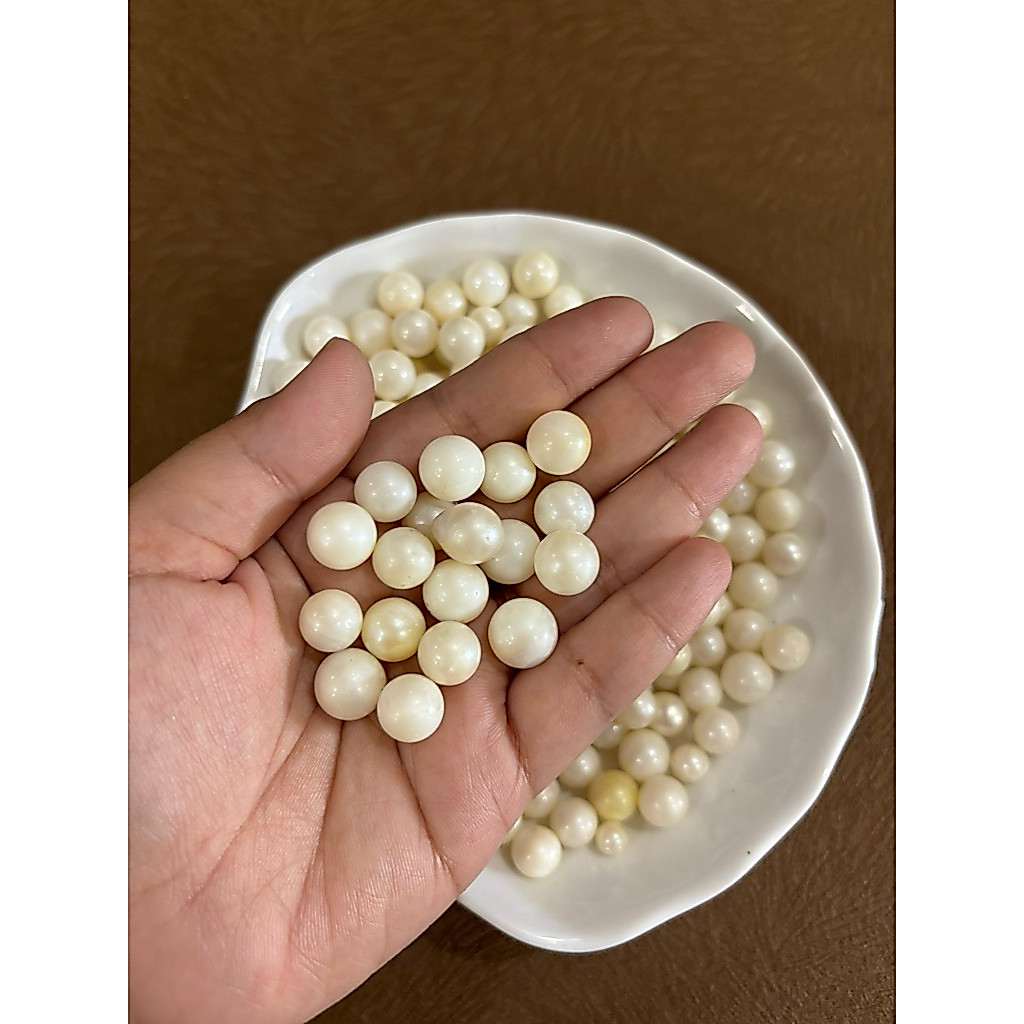 Butiran Mutiara air laut asli lombok | warna putih