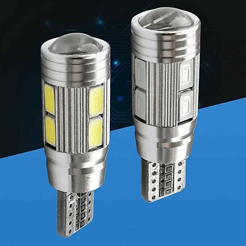 lampu Led T10 projie 10 mata  lensa senja kota sein 12v mobil motor