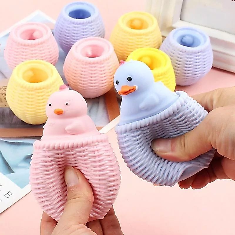 [BISA COD] Mainan Squishy Ayam Pop it Silicone Pencet Lentur Aman
