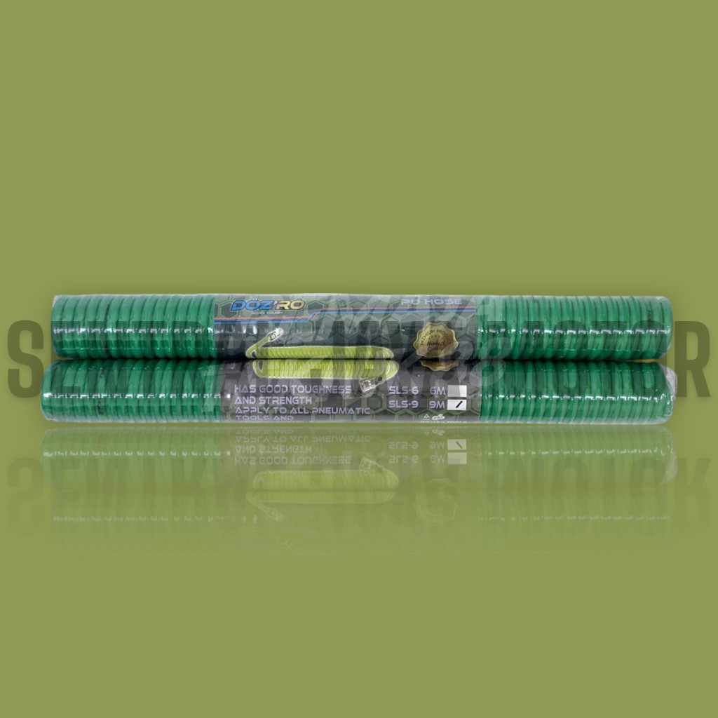 DOZIRO Selang Recoil Selang Kompresor Spiral Angin 9, 12 Meter Doziro