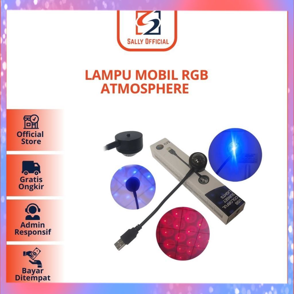 COD Acnf Lampu Mobil Led Rgb Atmosphere Lamp Magic Ball M9 PRJ BISA TERBARU TERMURAH 2026