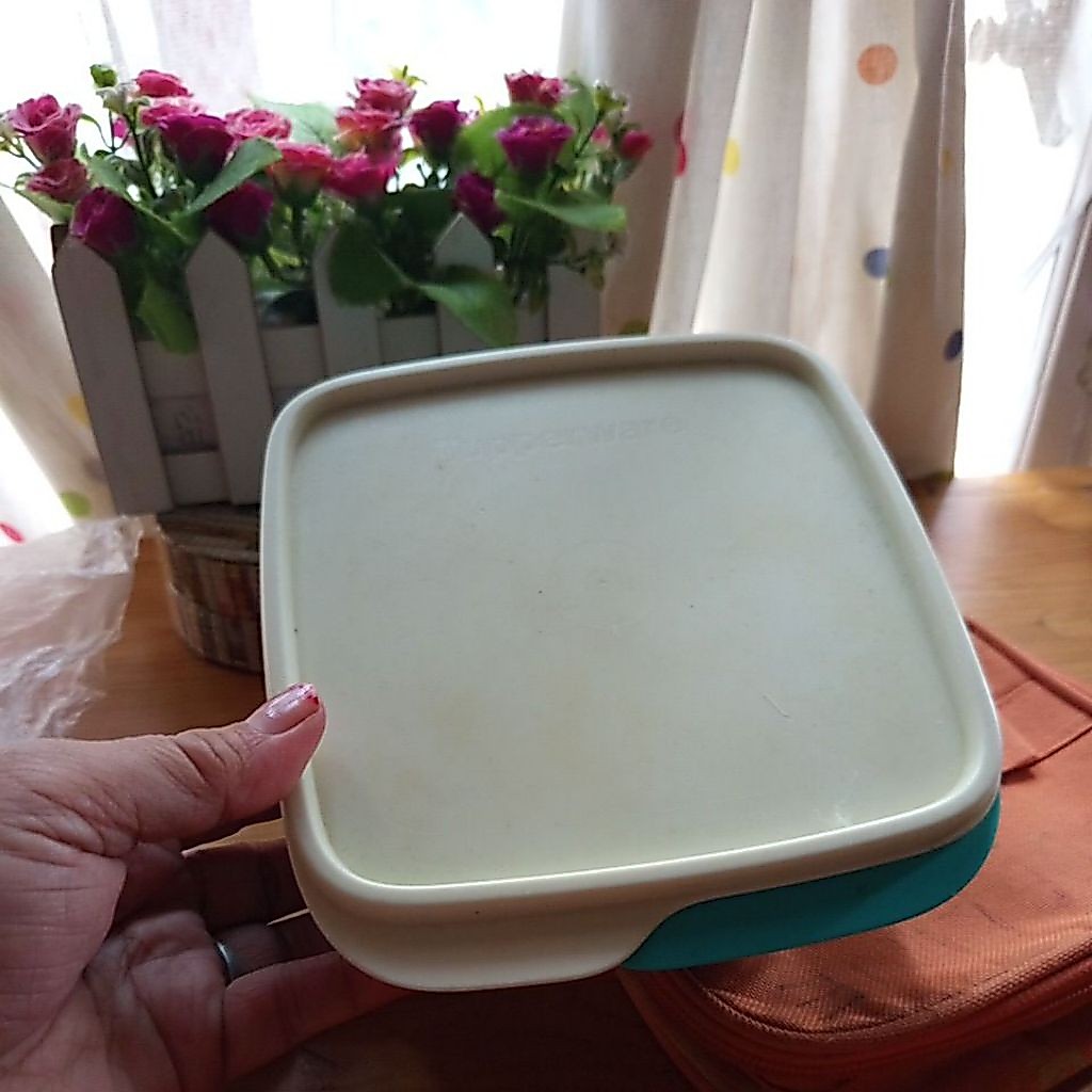 loly kotak bekal makan bersekat Tupperware second