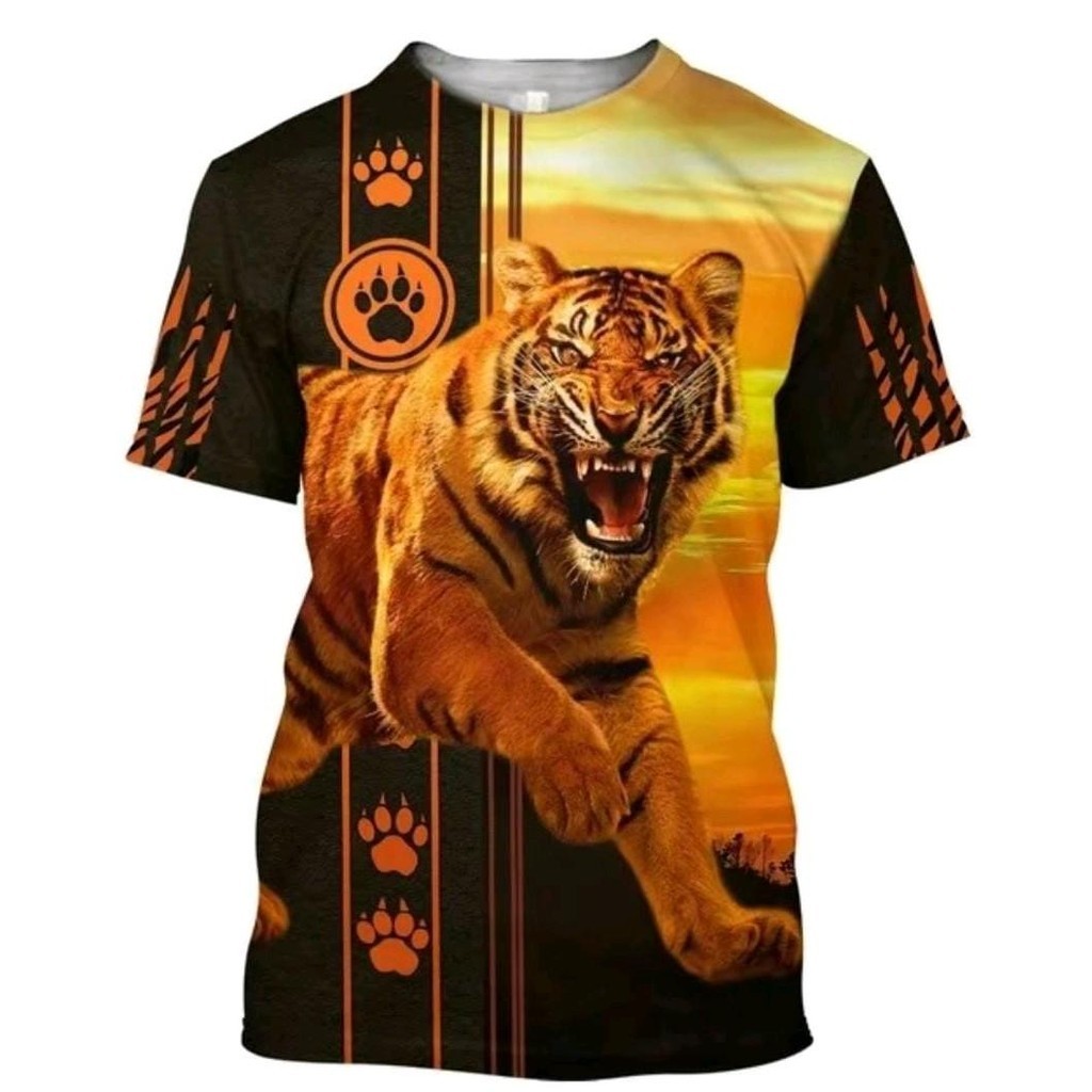 Kaos Lion King Full Print Dri Fit Unisex Crew Neck Baju Pendek Keren Polyester Lembut Nyaman Crewnec