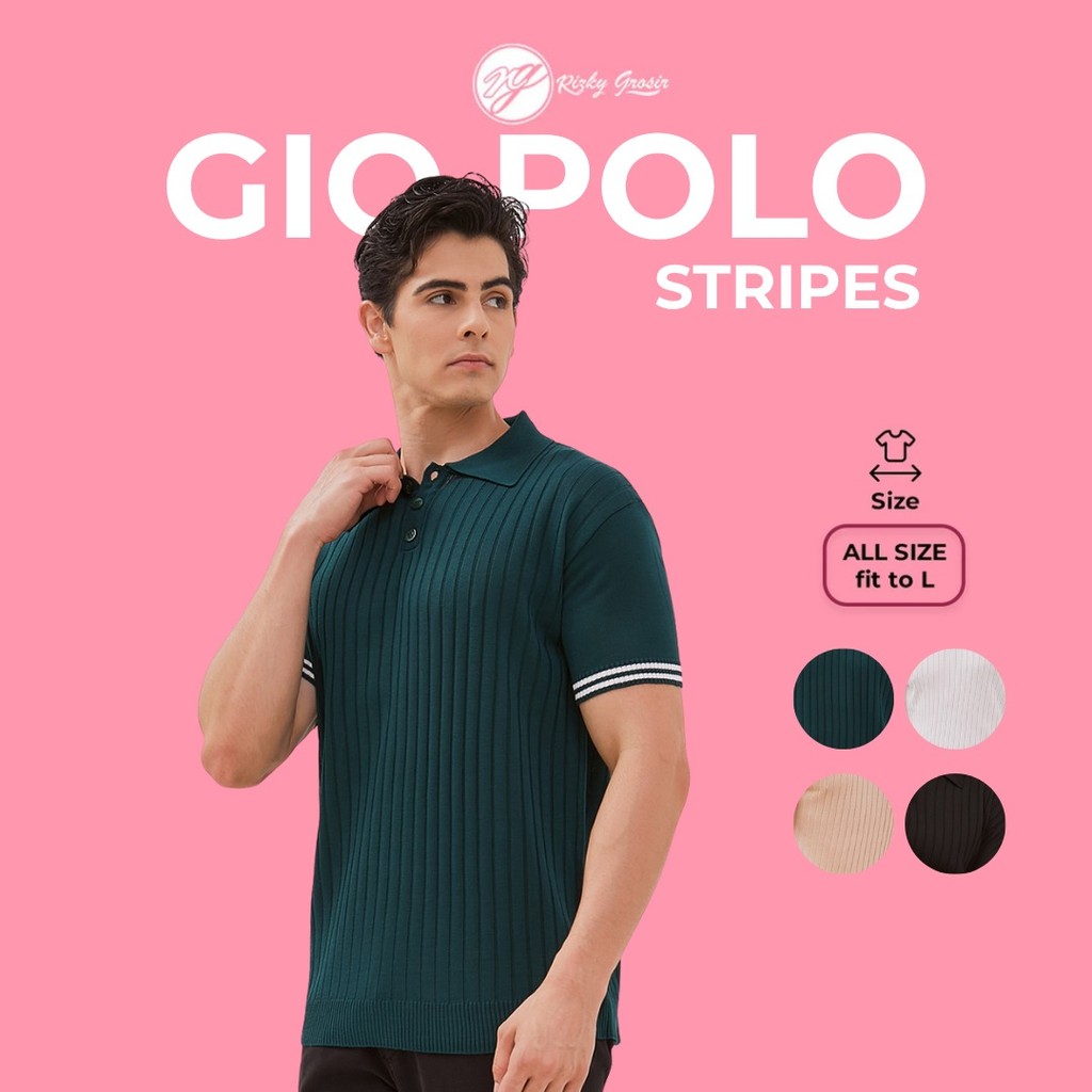 Gio polo shirt knit stripes knitwear