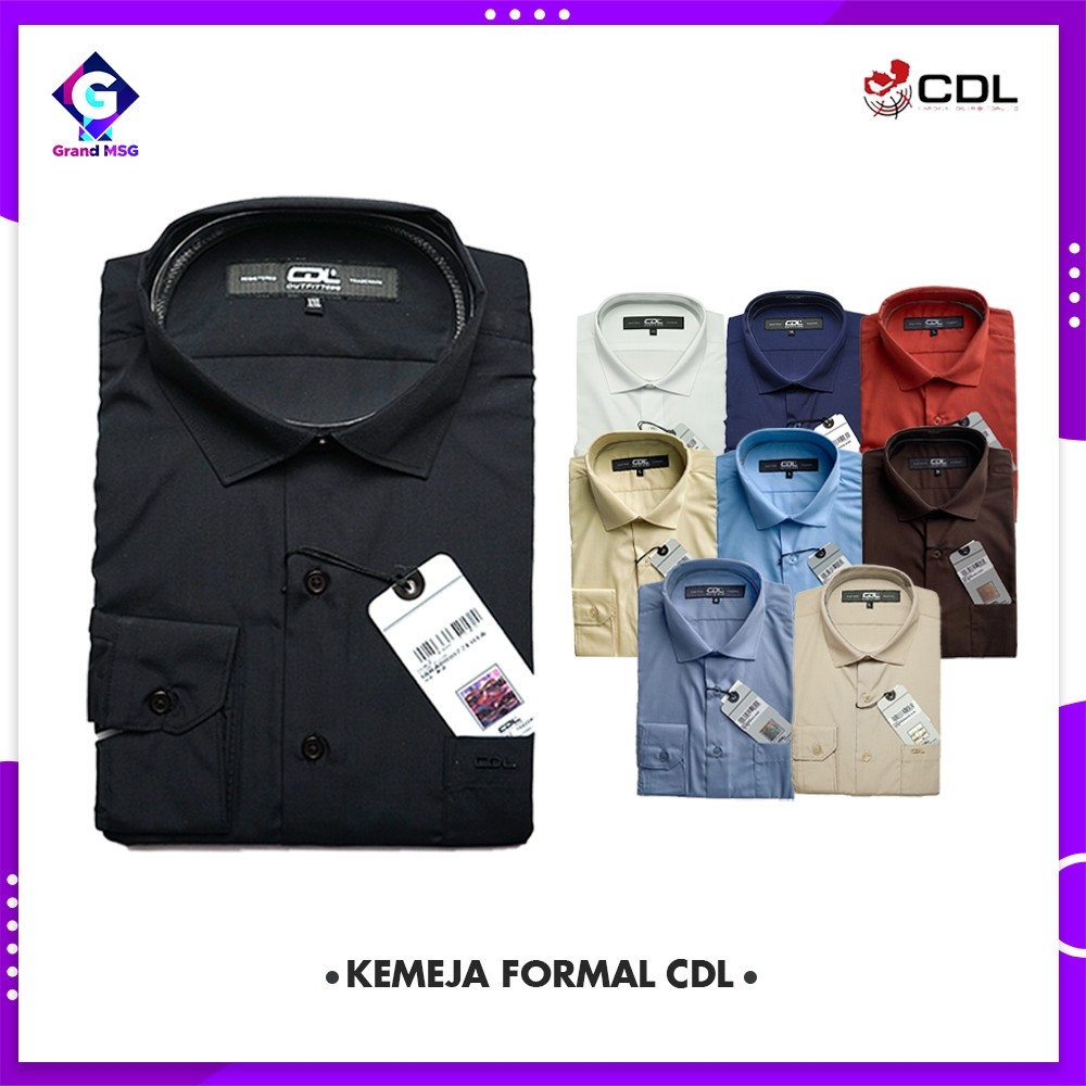 PROMO HEBAT CDL Cardinal Kemeja Pria SLIMFIT Lengan Panjang Original Polos Baju Atasan Kerja Cowo Ka