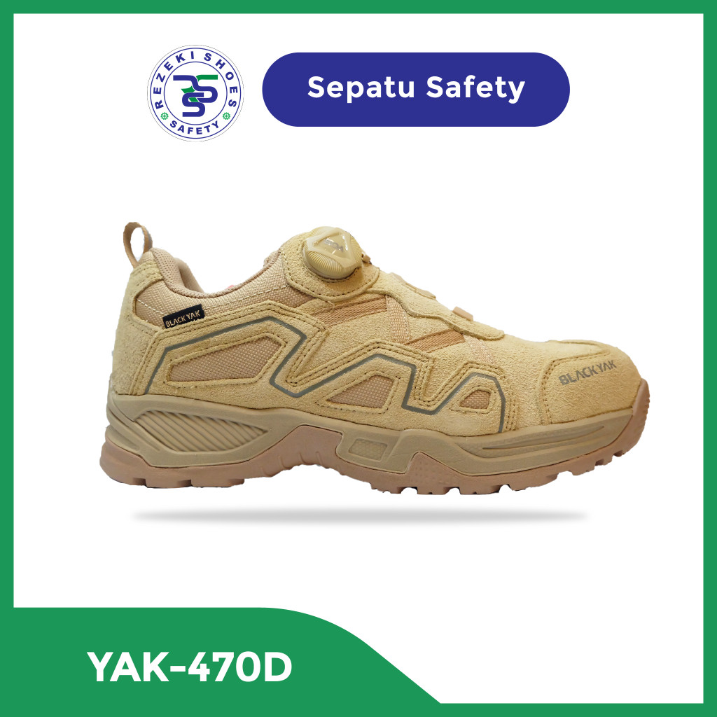 SEPATU SAFETY BLACK YAK 470D CREAM - SAFETY SHOES BLACKYAK 470D CREAM
