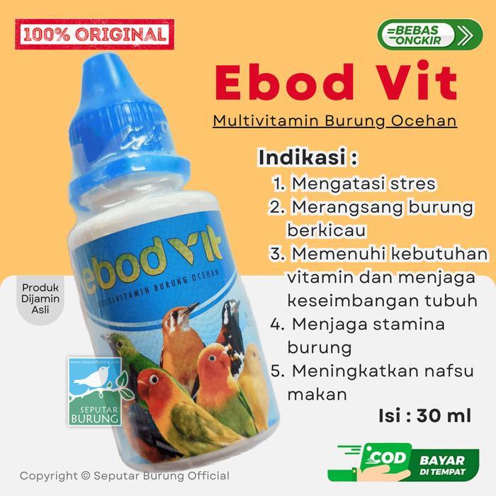 Vitamin Burung EBOD VIT Murai Kenari Lovebird Perkutut Pleci Merpati