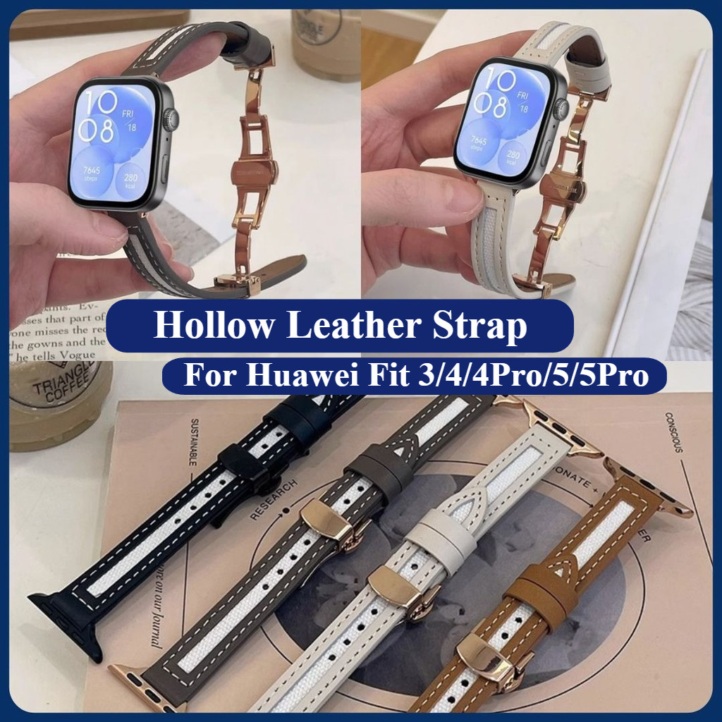 Hollow Leather Strap For Huawei Fit 3 Huawei Fit 4  Huawei Fit 4 Pro Huawei Fit 5 Huawei Fit 5 Pro