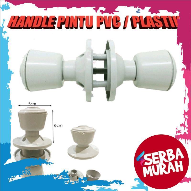 Tarikan Pintu Plastik Bulat PVC Gagang Kamar Mandi WC