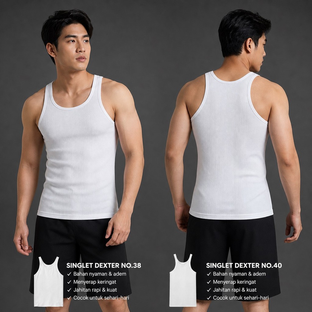 Singlet / kaos dalam pria merek LEOPOLD Classic & DEXTER