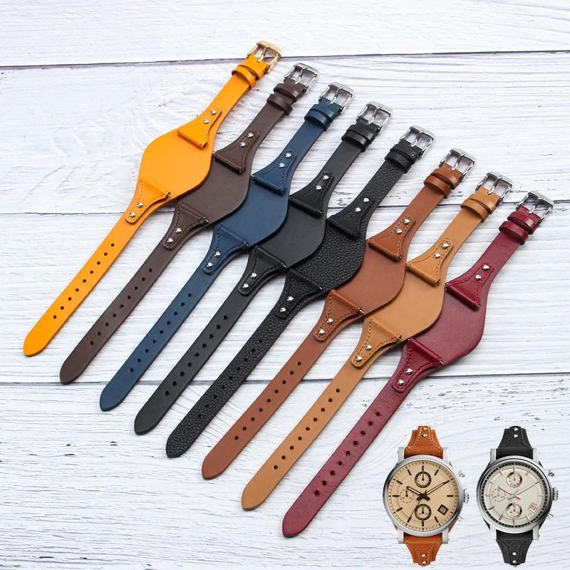 Tali Jam Kulit Anak Sapi Lapisan Pertama untuk Fossil ES4113 ES3625 ES3616 ES3838 ES4114 Seri Wanita
