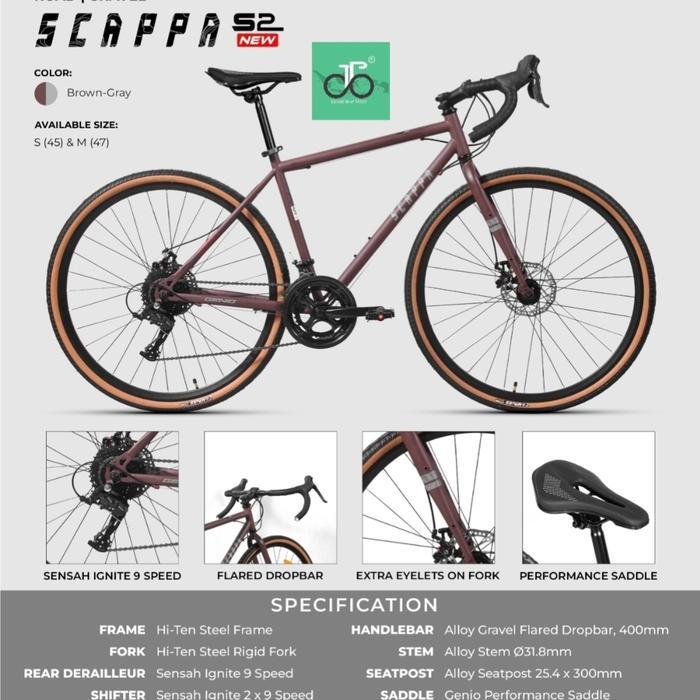 Sepeda Roadbike Gravel Genio Scappa S2 TERBARU GEN4 (s 2)