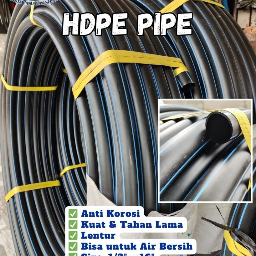 Pipa HDPE 1/2" 3/4" in Pipa Air Bersih Fleksibel Pipa HDPE 1/2 3/4 inch