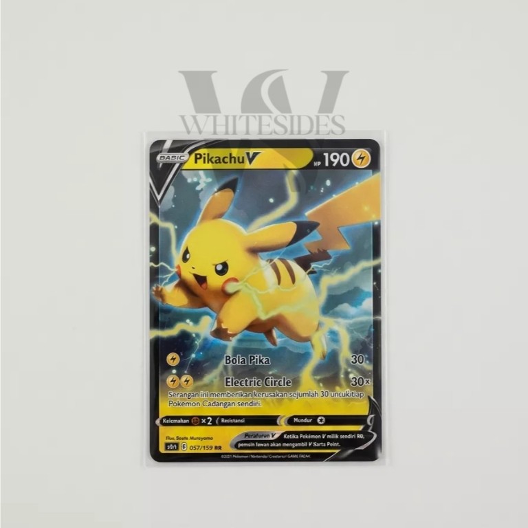 Pikachu V 057 - SC3A 2021 Pedang & Perisai Koleksi VMax Set A Berkilau Pokemon Charizard Snorlax Psy